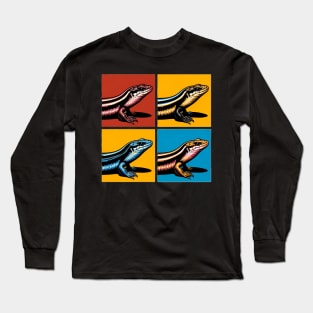 Peter's Banded Skink Pop Art - Cool Lizard Long Sleeve T-Shirt